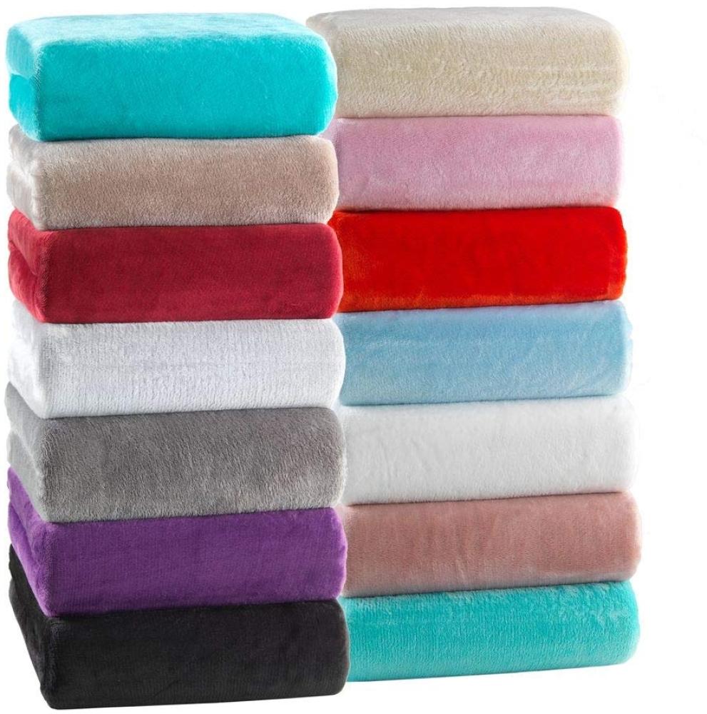 MALIKA® Premium warme Spannbettlaken Cashmere-Touch Bettlaken Jersey Fleece Spannbetttuch Laken, Farbe:Rosa, Größe:140-160 x 200 cm Bild 1