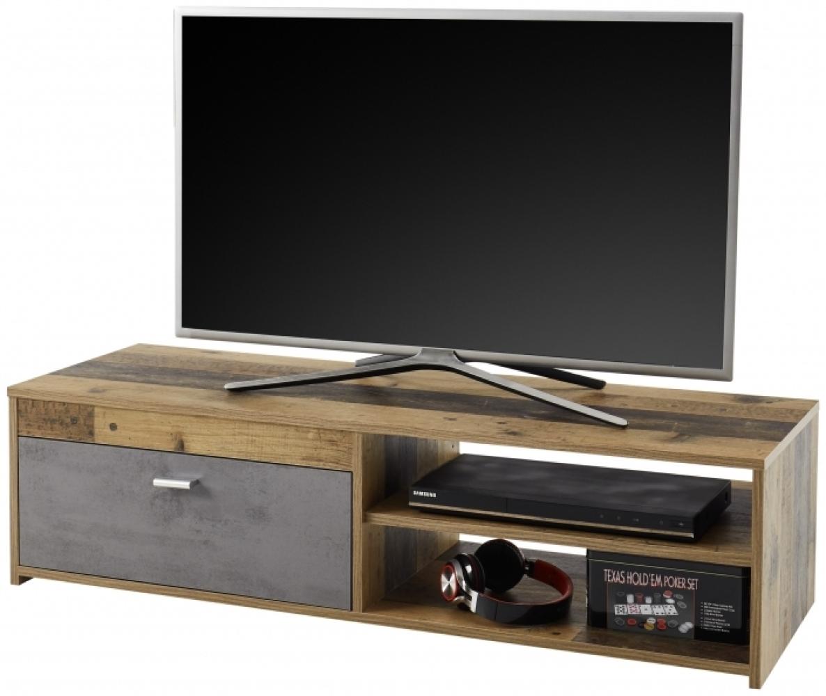 Lowboard Hifi Kommode TV Board ca. 120 cm GEMMA Old Style Altholz Nb. / Grau Bild 1