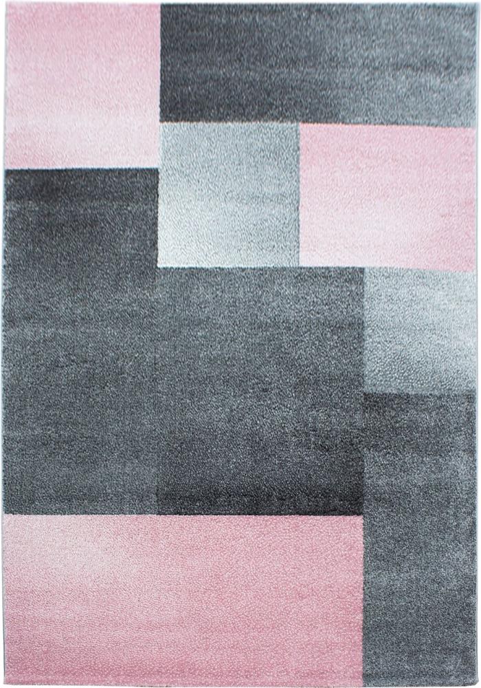 Kurzflor Teppich Luigi rechteckig - 120x170 cm - Pink Bild 1