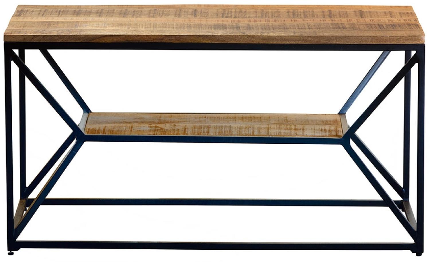 GILDE Sideboard, "Piatta", Mangoholz, naturfarben, schwarz, , L. 90 cm, B. 45 cm, H. 48 cm 42214 Bild 1