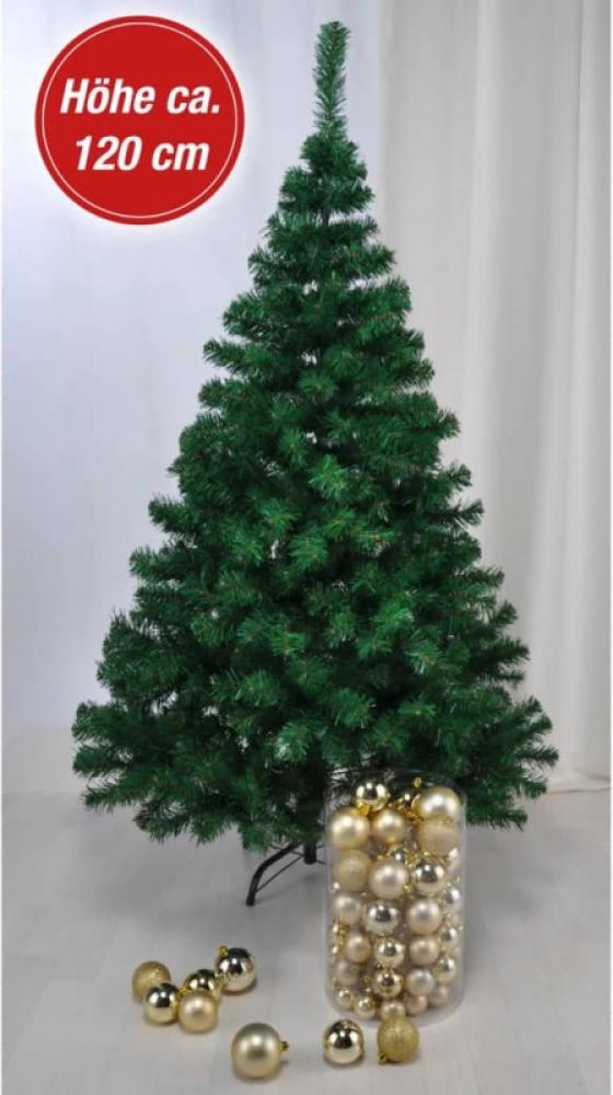 HI Weihnachtsbaum mit Metallständer Grün 120 cm Bild 1