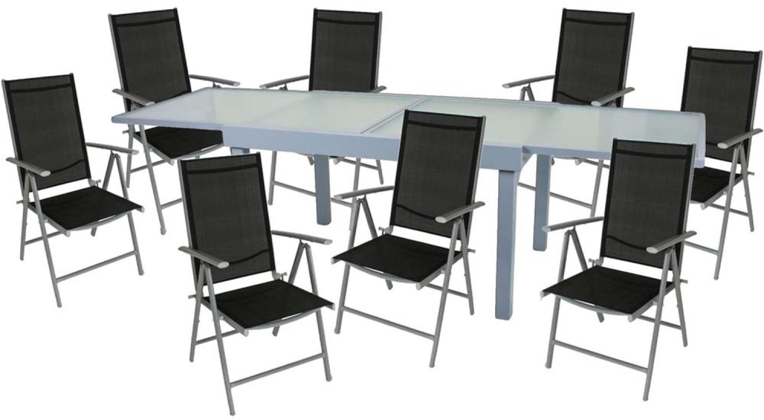 9tlg. Tischgruppe, Grau, LOLA Bild 1