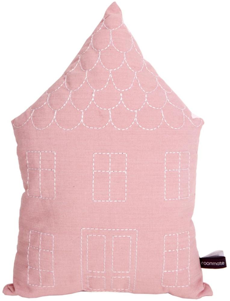 Wunderschönes Kuschelkissen Haus, rosa, aus Bio Baumwolle, von roommate Bild 1