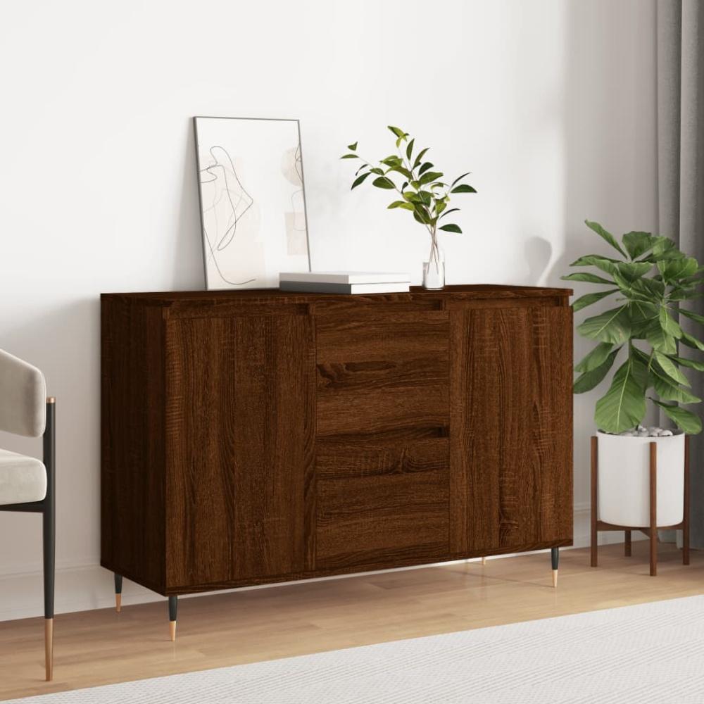 vidaXL Sideboard Braun Eichen-Optik 104x35x70 cm Holzwerkstoff Bild 1