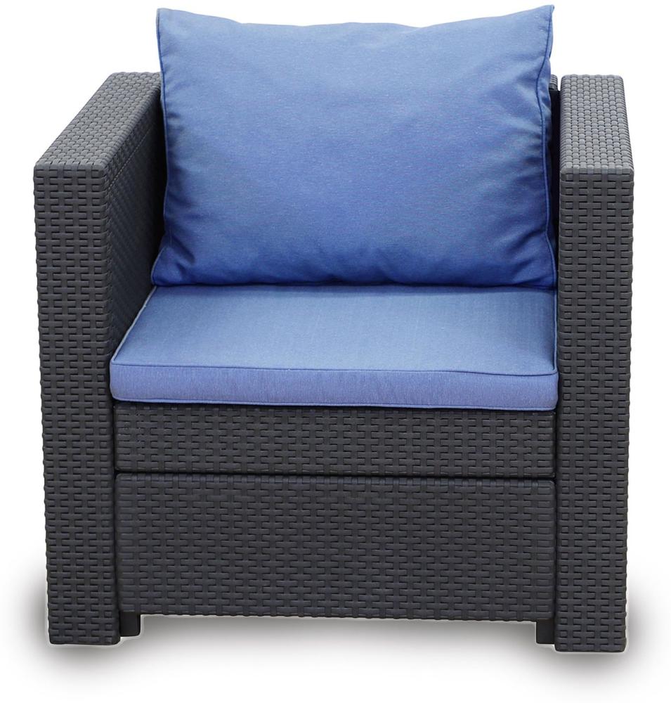 Keter Sessel Provence | Kissen in anthrazit oder blau erhältlich Blau Bild 1