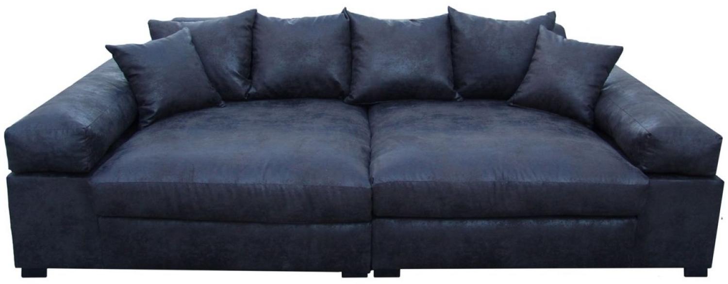 'Gulia' Big Sofa, Stoff Schwarz, 266 x 87 x 135 cm Bild 1