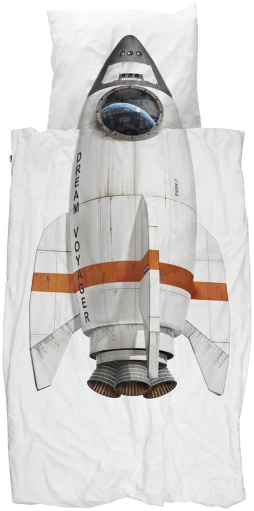 Snurk Bettbezug Rakete, 120 x 150 cm Weiß Bild 1