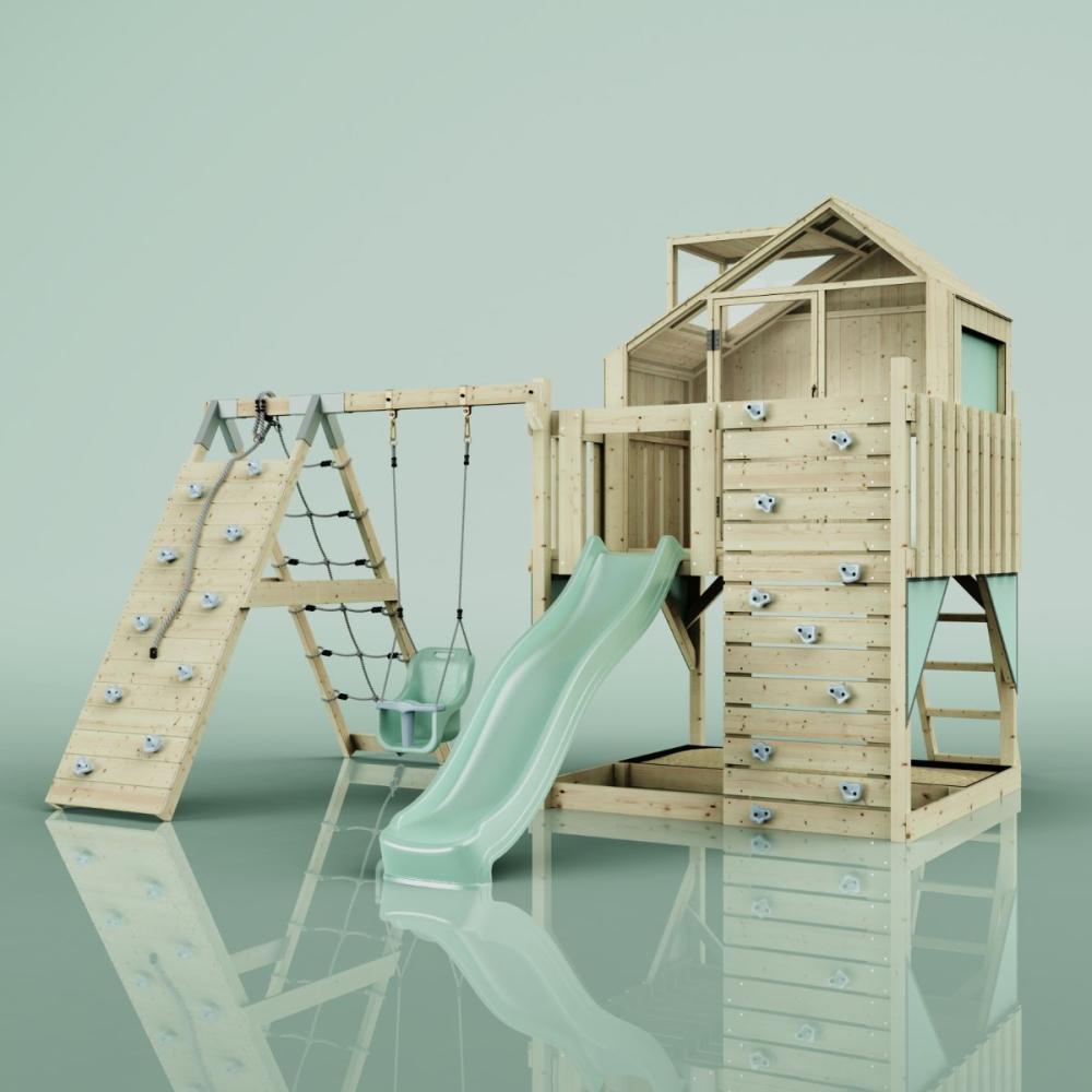 PolarPlay Spielturm Anika aus Holz in Grün Bild 1