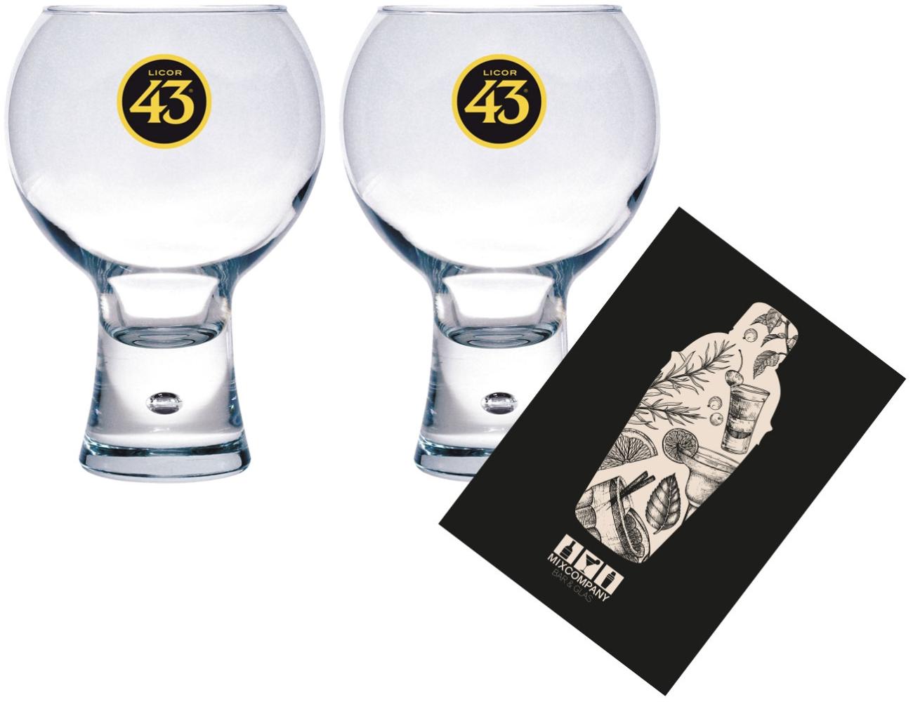 Licor 43 Cuarenta y Tres 2x Ballonglas Logo - 2er Set Glas Gläser Likör Liquor 43er Bild 1