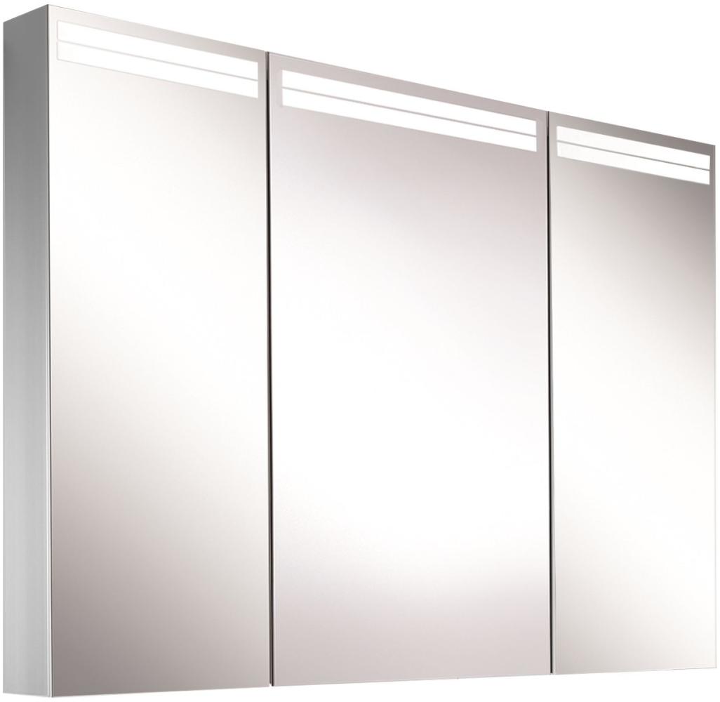 Schneider ARANGALINE LED Lichtspiegelschrank, 3 Doppelspiegeltüren, 100x70x12cm, 160.501.02.41, Ausführung: EU-Norm/Korpus silber eloxiert - 160.501.02.50 Bild 1