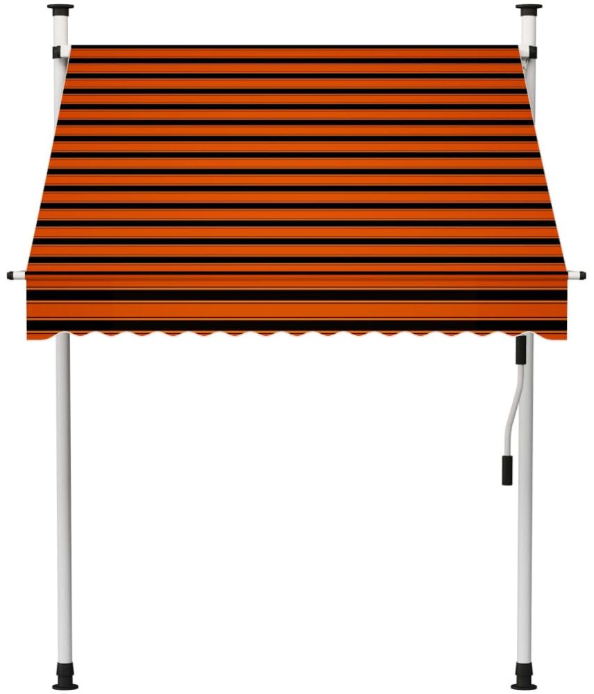 Einziehbare Markise Handbetrieben 150 cm Orange und Braun Bild 1