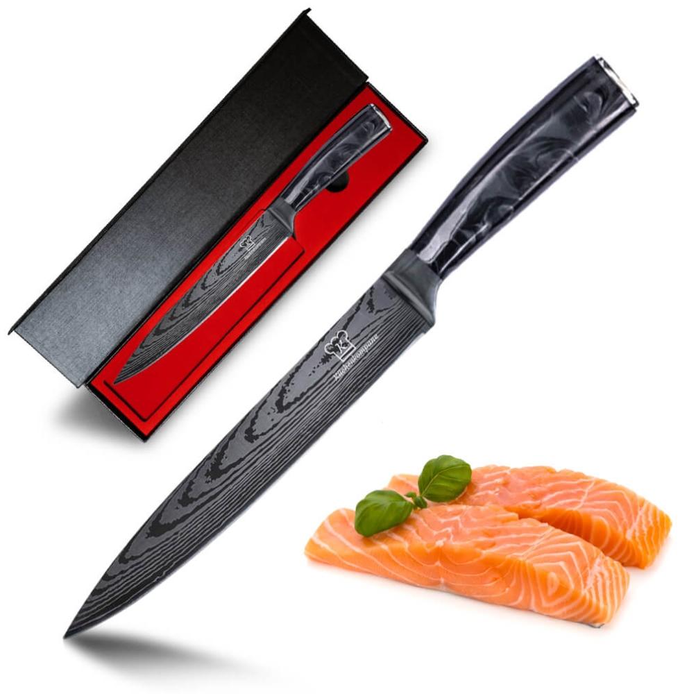 Kuro Yanagiba - Messer aus gehärteter Edelstahl - Rasiermesser scharfe Klinge - Küchenmesser mit robustem Epoxidharz. Bild 1