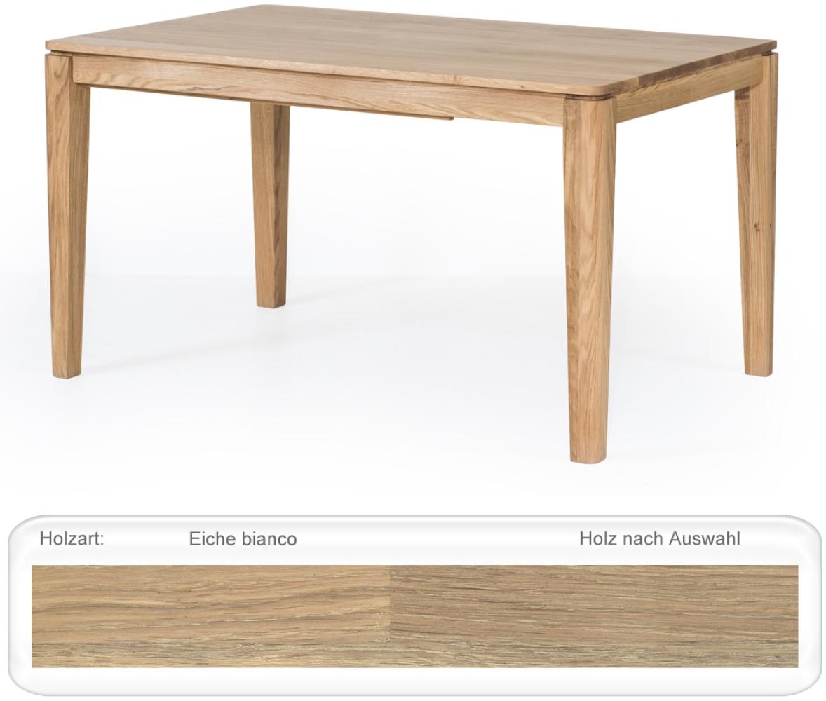 Esstisch Horand 140 cm 160 cm Ausziehtisch Designertisch Massivholz Eiche bianco geölt, 140(190) x 90 cm Bild 1