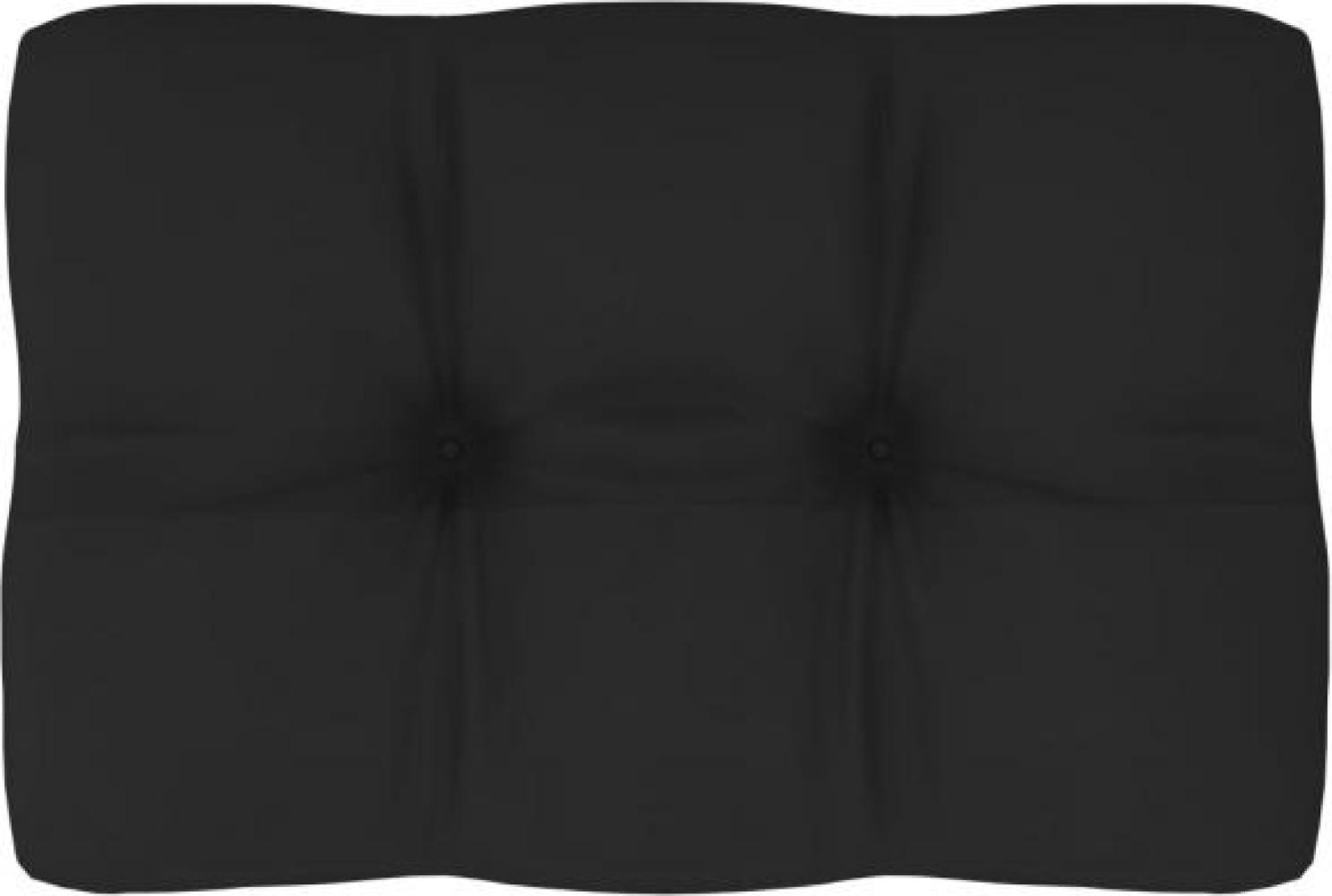 Palettensofa-Kissen Schwarz 60x40x10 cm Bild 1