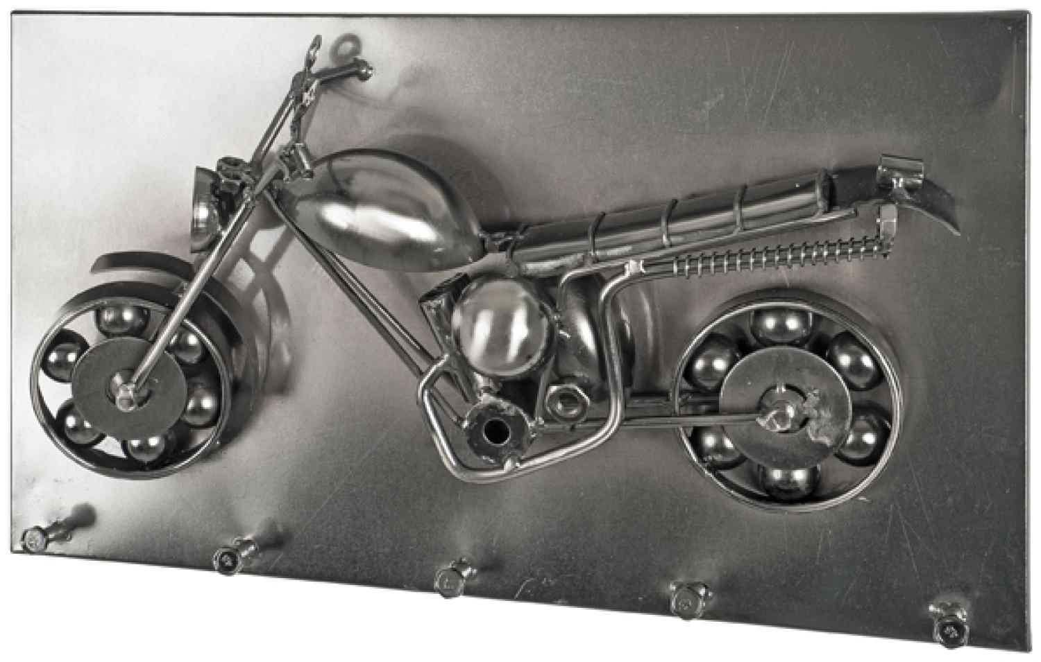 Garderobenhaken >Moto< in chrom dunkel aus Metall - 35x20x11cm (BxHxT) Bild 1