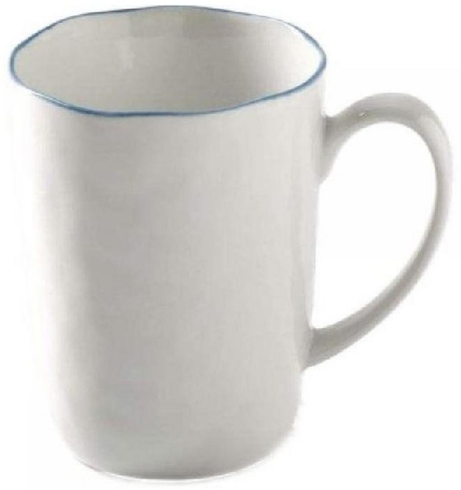 Lambert Tasse Henkelbecher Piana Weiß Rand Hellblau Bild 1