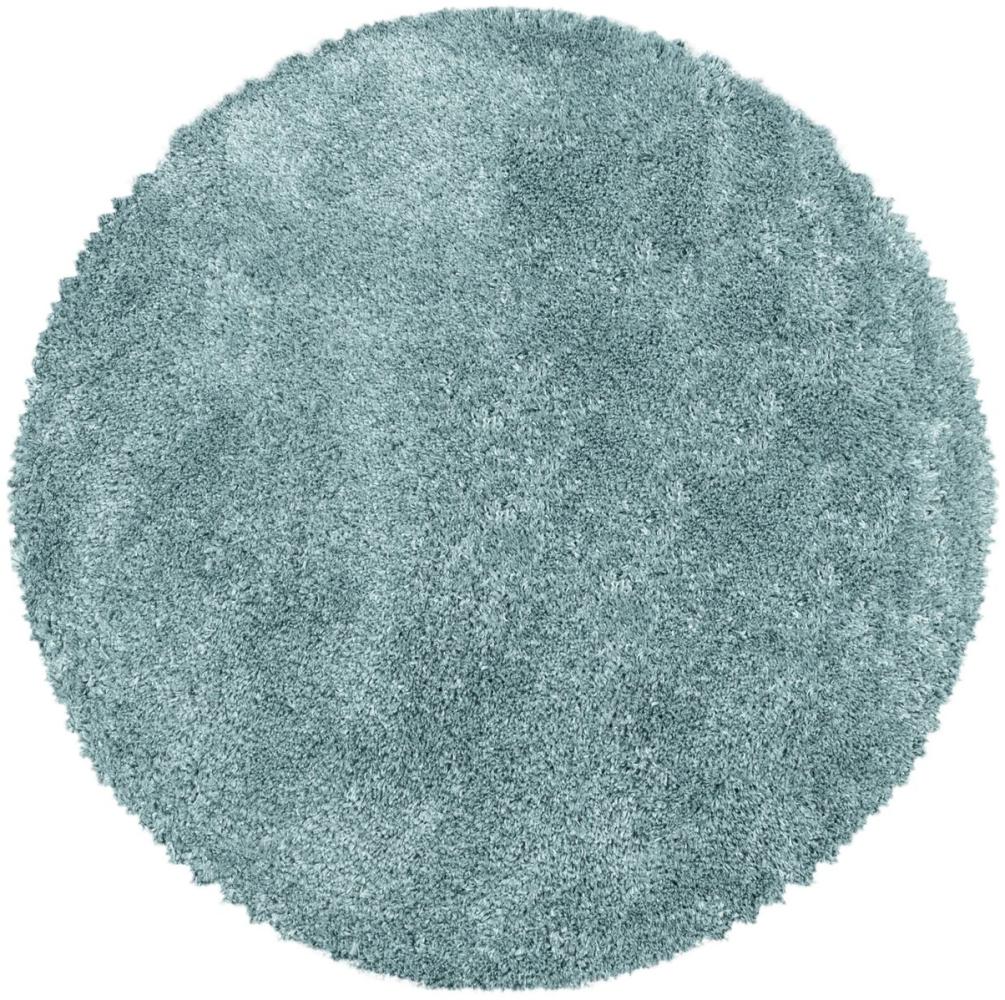 Hochflor Teppich Francesca rund - 200 cm Durchmesser - Blau Bild 1