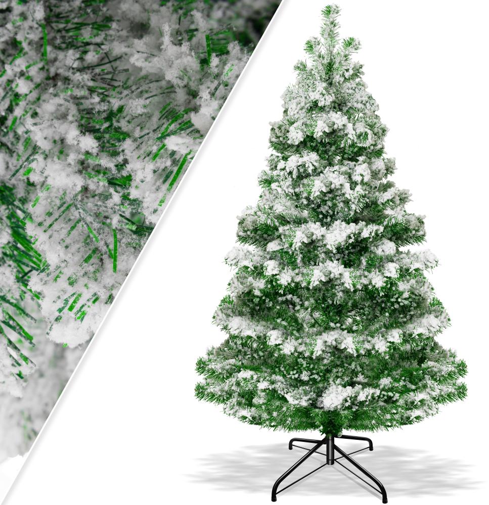 KESSER® Weihnachtsbaum künstlich Tannenbaum Edeltanne Spritzguss PE 140cm (Schnee) Bild 1
