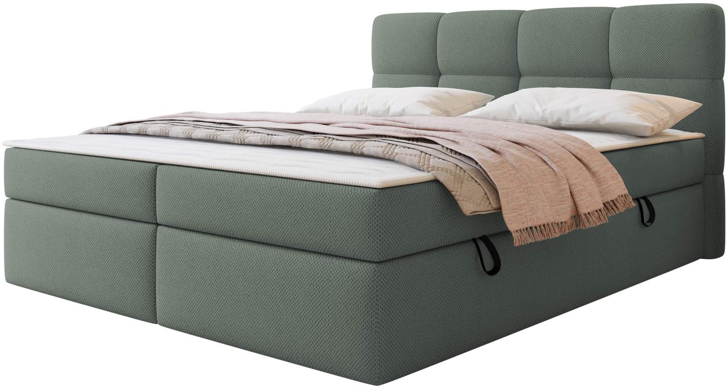 Boxspringbett mit H3-Matratze und Topper Fogy (Farbe: Curio 93, Größe: 140 x 200 cm) Bild 1