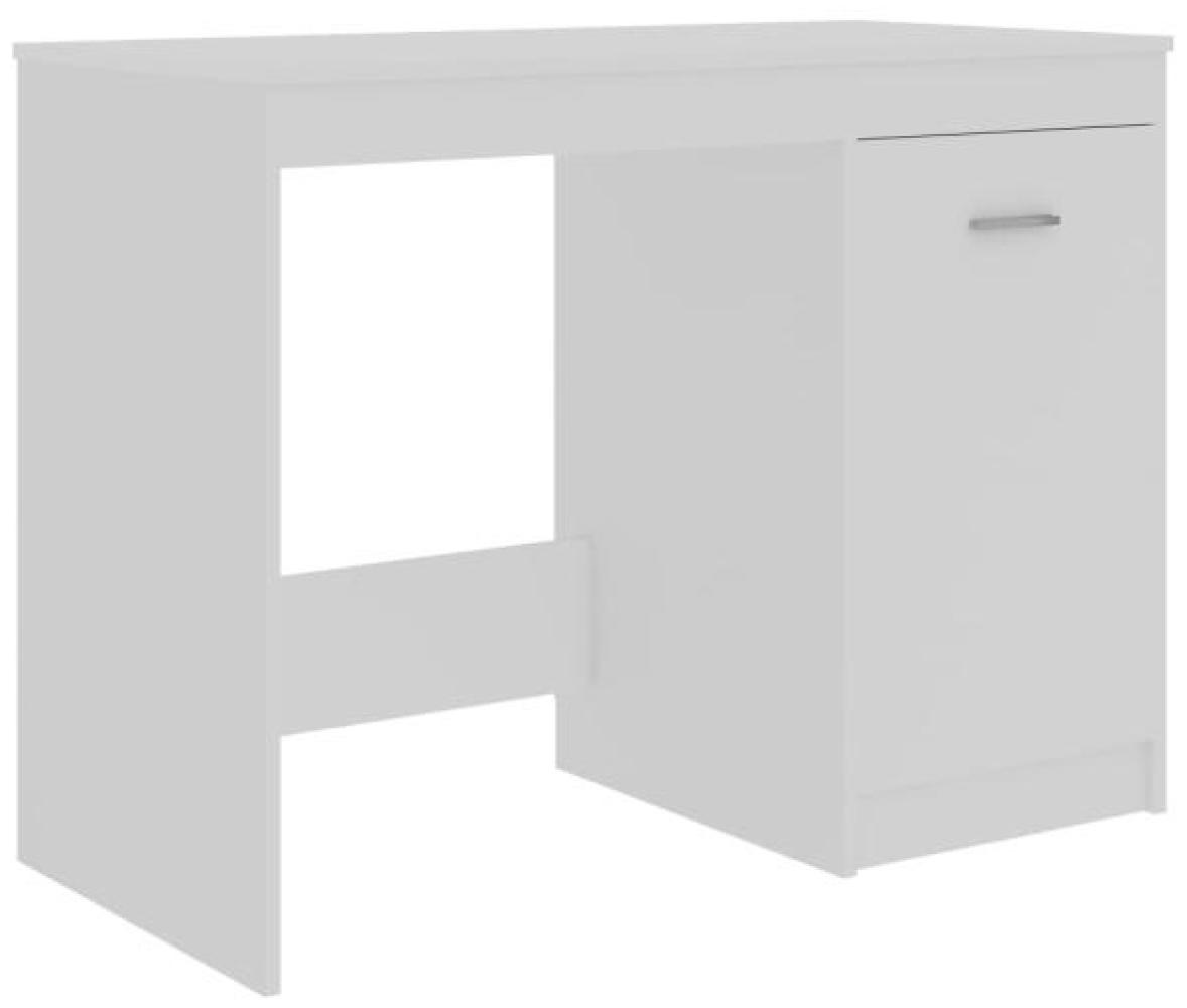vidaXL Schreibtisch Weiß 100×50×76 cm Spanplatte [801796] Bild 1