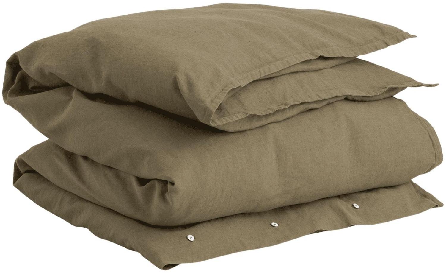 GANT Bettdeckenbezug Bettwäsche Cotton Linen Hunter Green 155 x 220 cm Bild 1