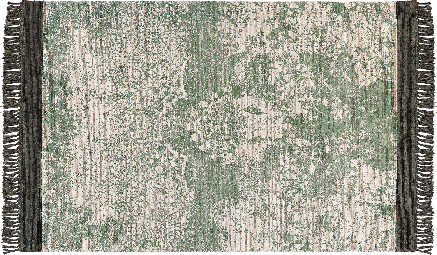 Teppich Viskose grün beige 140 x 200 cm cm orientalisches Muster Kurzflor AKARSU Bild 1