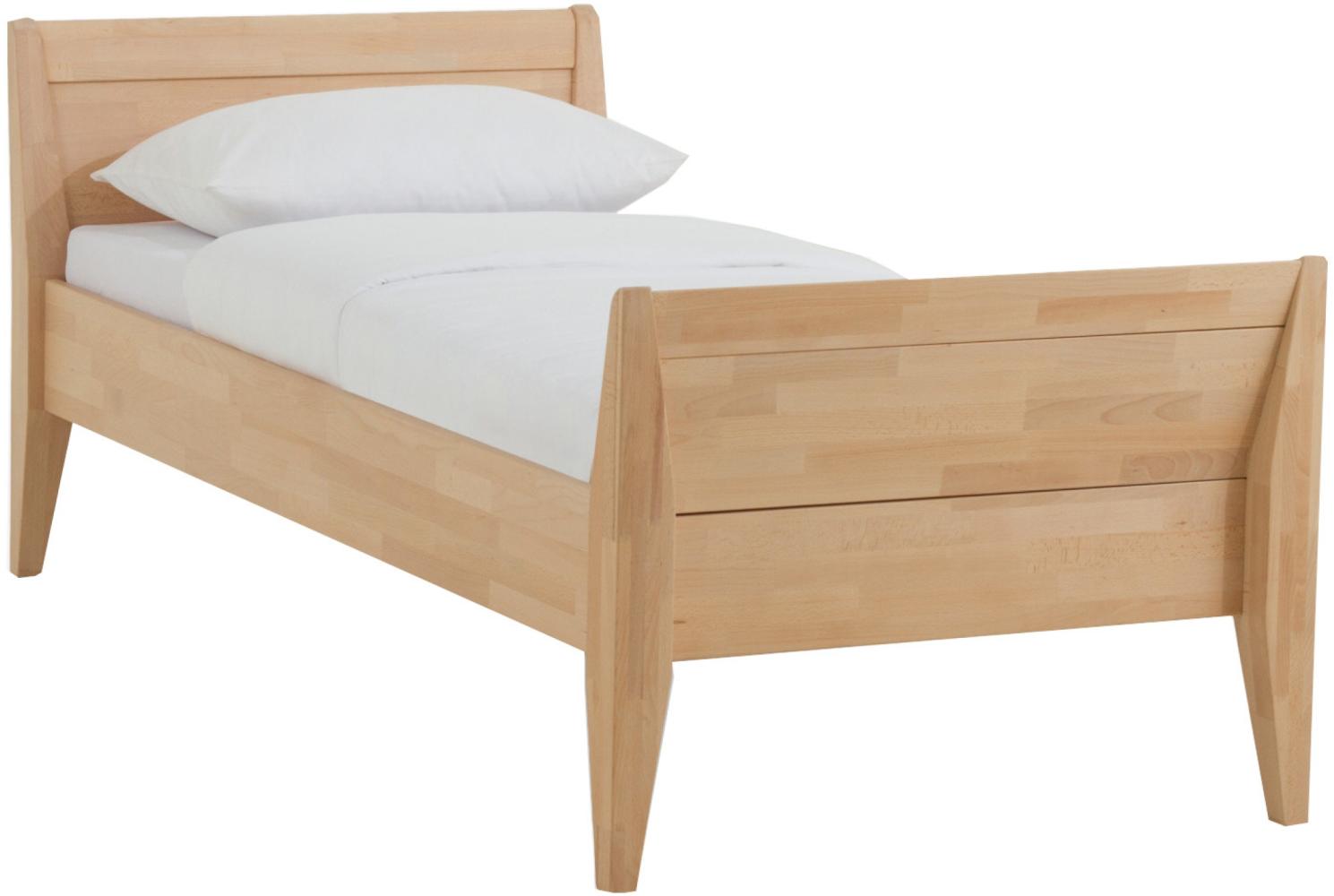 Dico Massivholz Einzelbett Komfortbett Seniorenbett 450.03, Buche natur geölt Größe 100x190 cm Bild 1