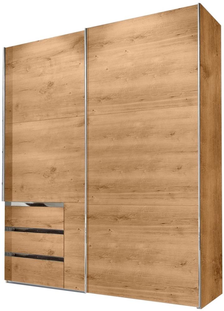 Schwebetürenschrank Level Kleiderschrank 250x65x216cm plankeneiche 2-türig Bild 1