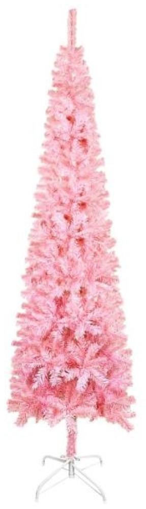 vidaXL Schlanker Weihnachtsbaum Rosa 150 cm Bild 1