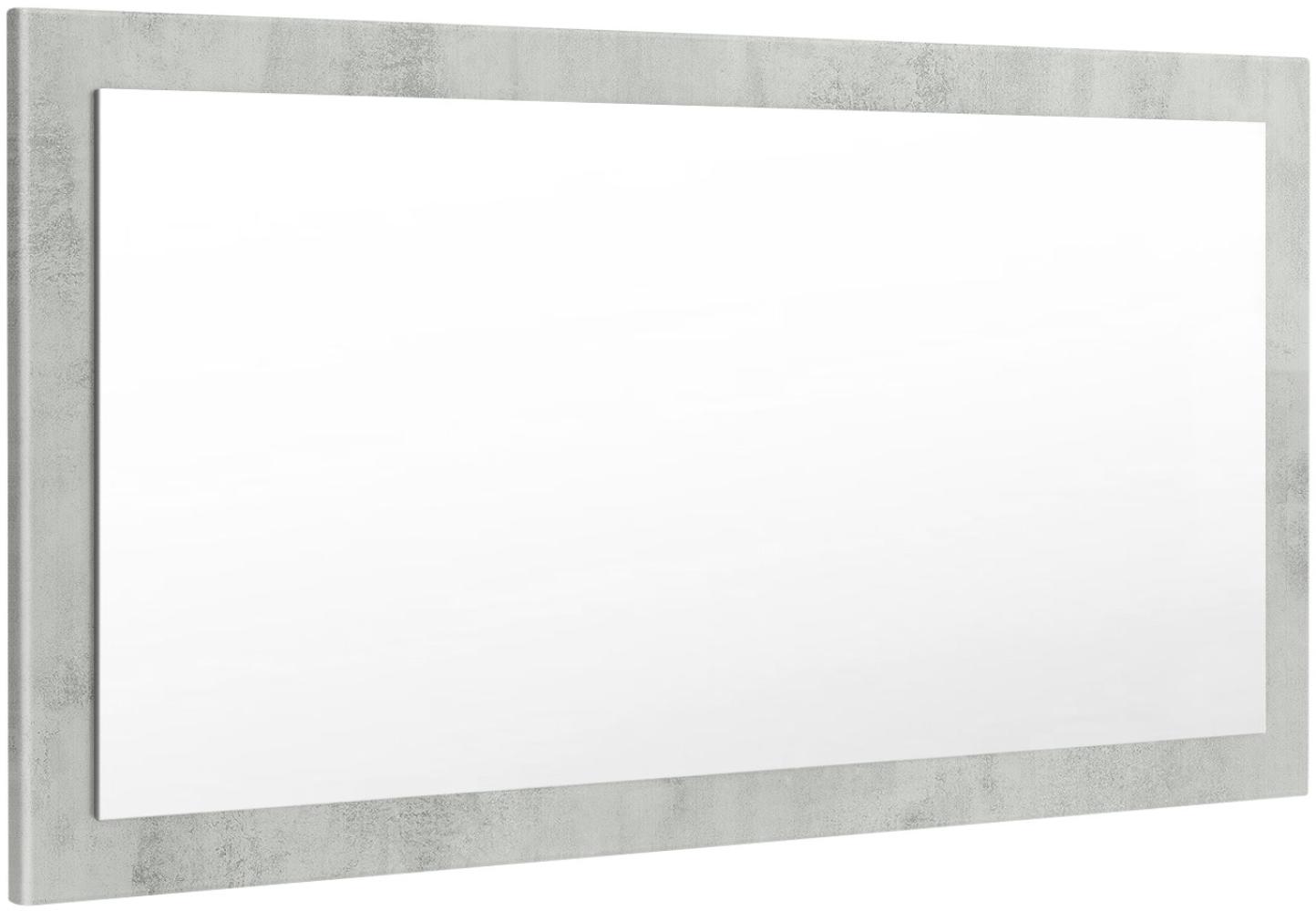 Vladon Spiegel Lima, Wandspiegel mit Rahmen im modernen Stil, Beton Oxid Optik (110 x 52 cm) Bild 1
