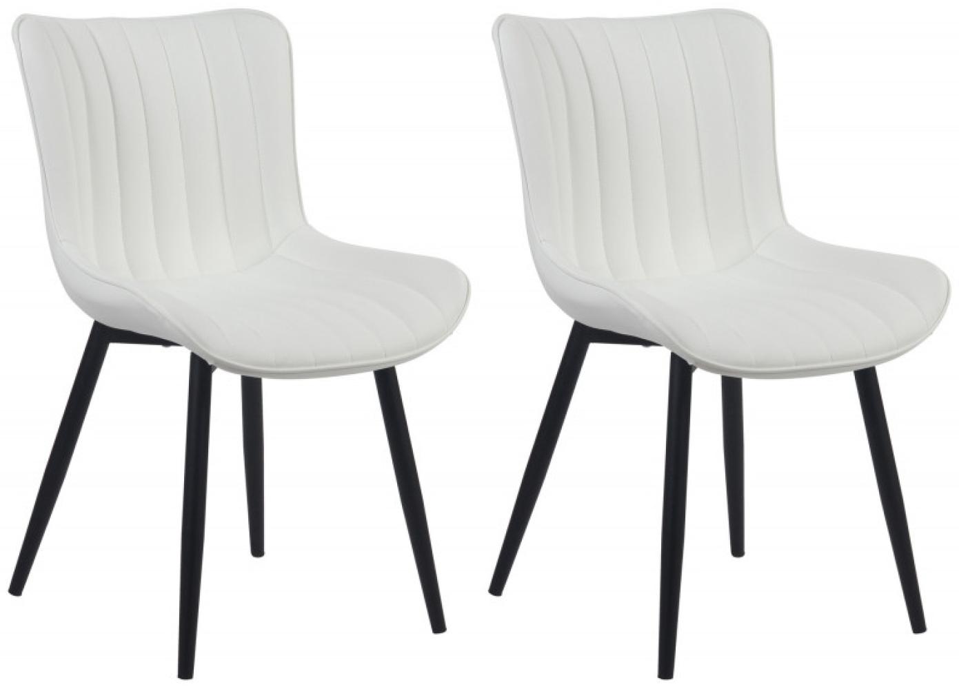 2er Set Stühle Largo Kunstleder (Farbe: weiß) Bild 1