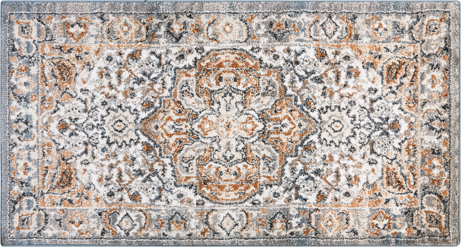 Teppich mehrfarbig 80 x 150 cm orientalisches Muster Kurzflor MARALIK Bild 1
