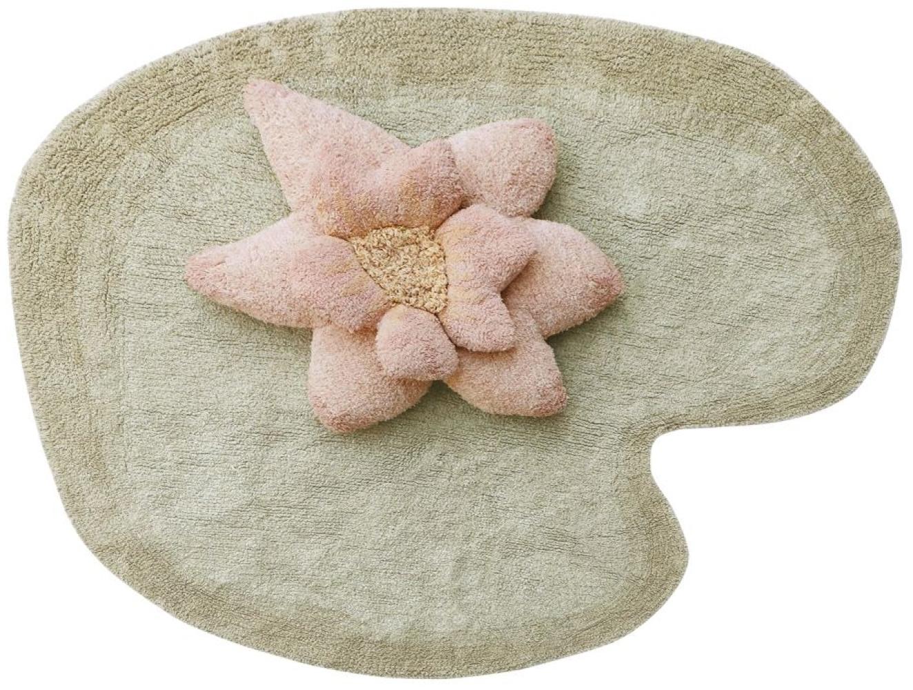 Kinderteppich Seerose "Puffy Lily", aus Baumwolle, Fantasy Garden, 140 x 160 cm, waschbar, von Lorena Canals Bild 1