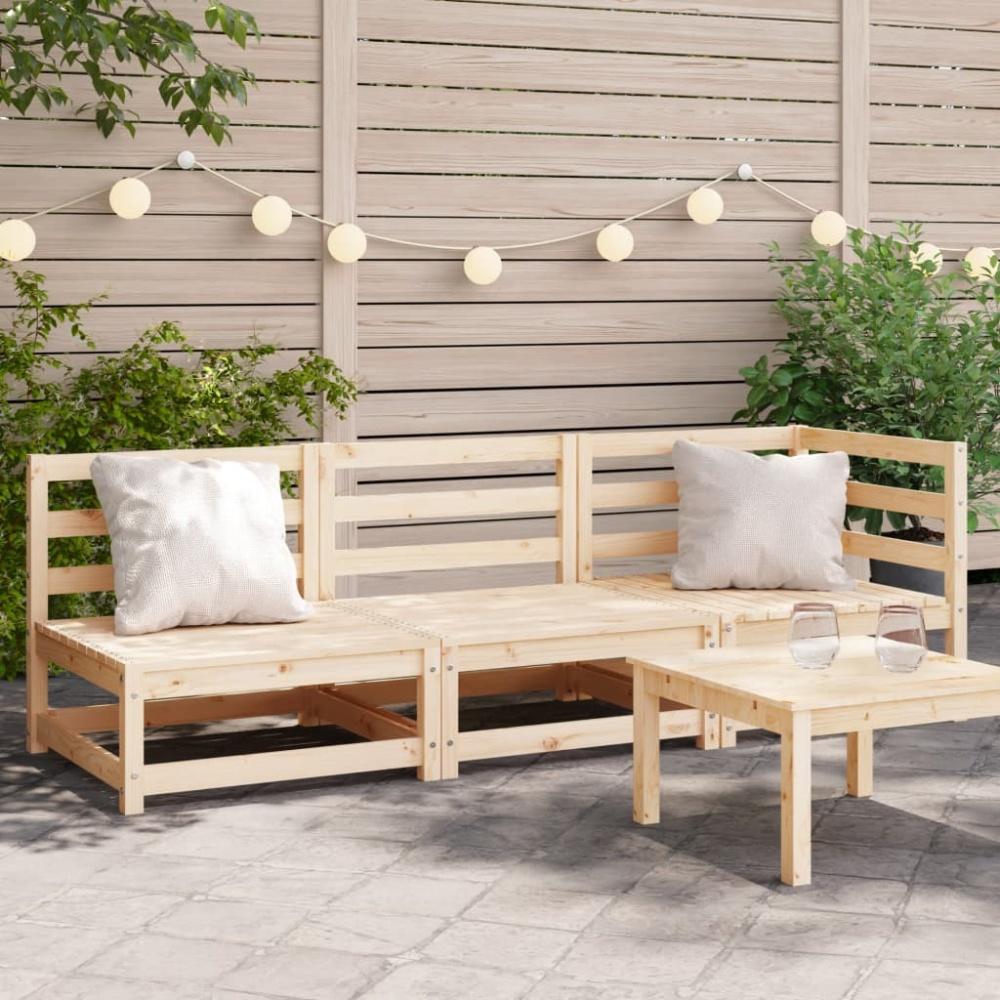 vidaXL Gartensofa 3-Sitzer Massivholz Kiefer Bild 1