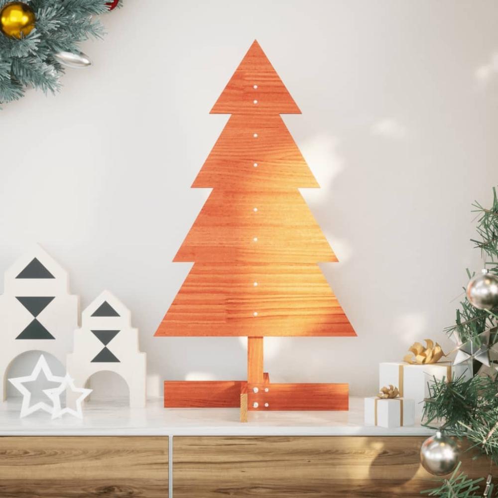 Weihnachtsbaum Holz zum Schmücken 80 cm Massivholz Kiefer 858185 Bild 1