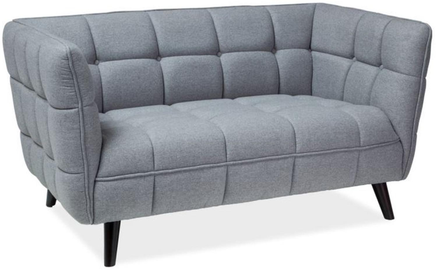 Casa Padrino Luxus Sofa Grau / Schwarz 142 x 85 x H. 78 cm - Wohnzimmer Couch - Luxus Möbel Bild 1
