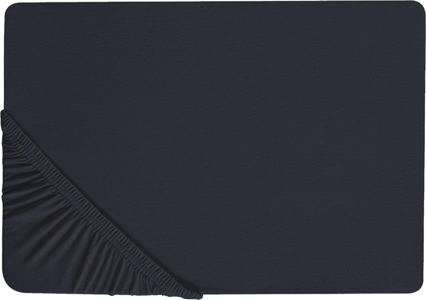 Spannbettlaken Baumwolle schwarz 200 x 200 cm JANBU Bild 1