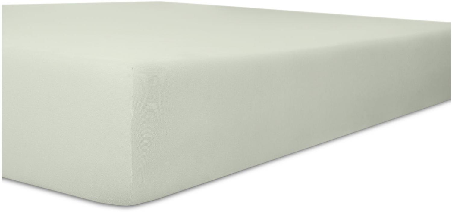 Kneer Vario-Stretch Spannbetttuch one für Topper 4-12 cm Höhe Qualität 22 Farbe hellgrau 140x220 cm Bild 1