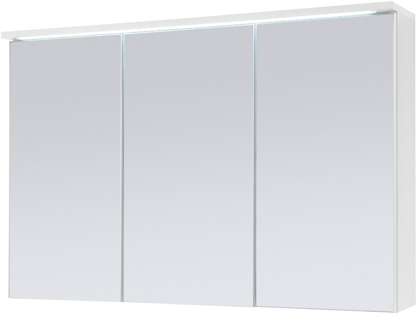 AILEENSTORE Spiegelschrank Badmöbel mit Beleuchtung DUO 100 cm LED WEISS Bild 1