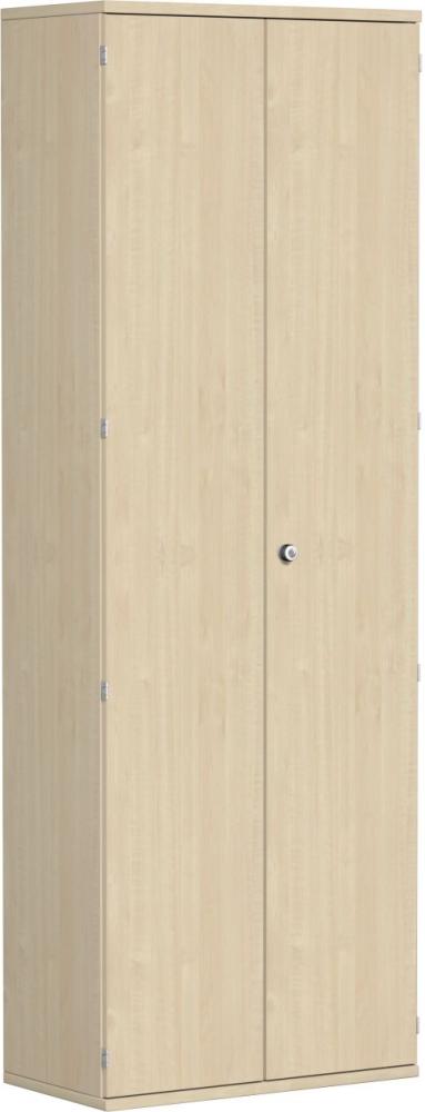 Garderobenschrank mit ausziehbarem Garderobenhalter, 80x42x230cm, Ahorn Bild 1