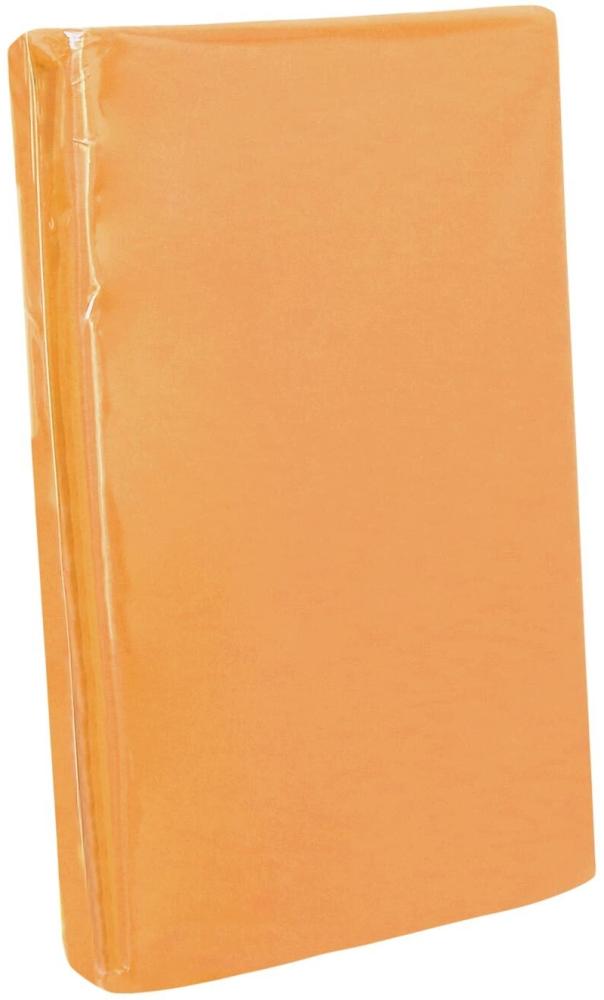 BettwarenShop Jersey Spannbetttuch Ultra-Stretch | 200x220 - 220x240 cm | orange Bild 1