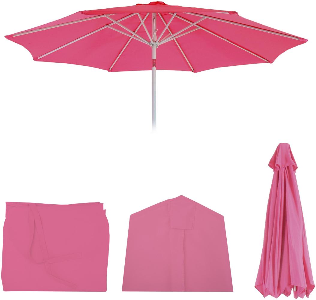 Ersatz-Bezug für Sonnenschirm N18, Sonnenschirmbezug Ersatzbezug, Ø 2,7m Stoff/Textil 5kg ~ pink Bild 1