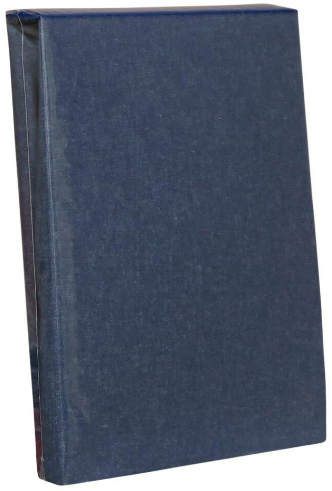 Traumschlaf Melange Biber Spannbetttuch | 90x190 - 100x200 cm | marineblau Bild 1
