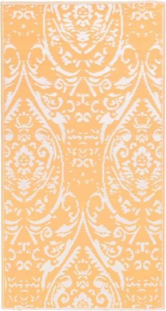 Outdoor-Teppich Orange und Weiß 80x150 cm PP Bild 1