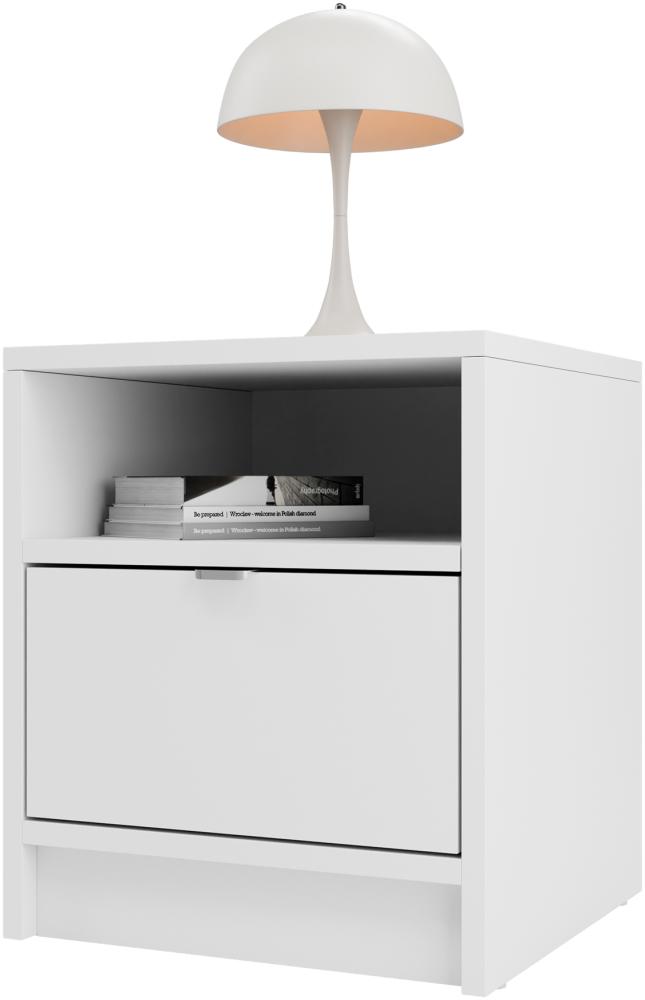Nachttisch Vinxor 1SZ mit Schublade (Farbe: Weiß) Bild 1