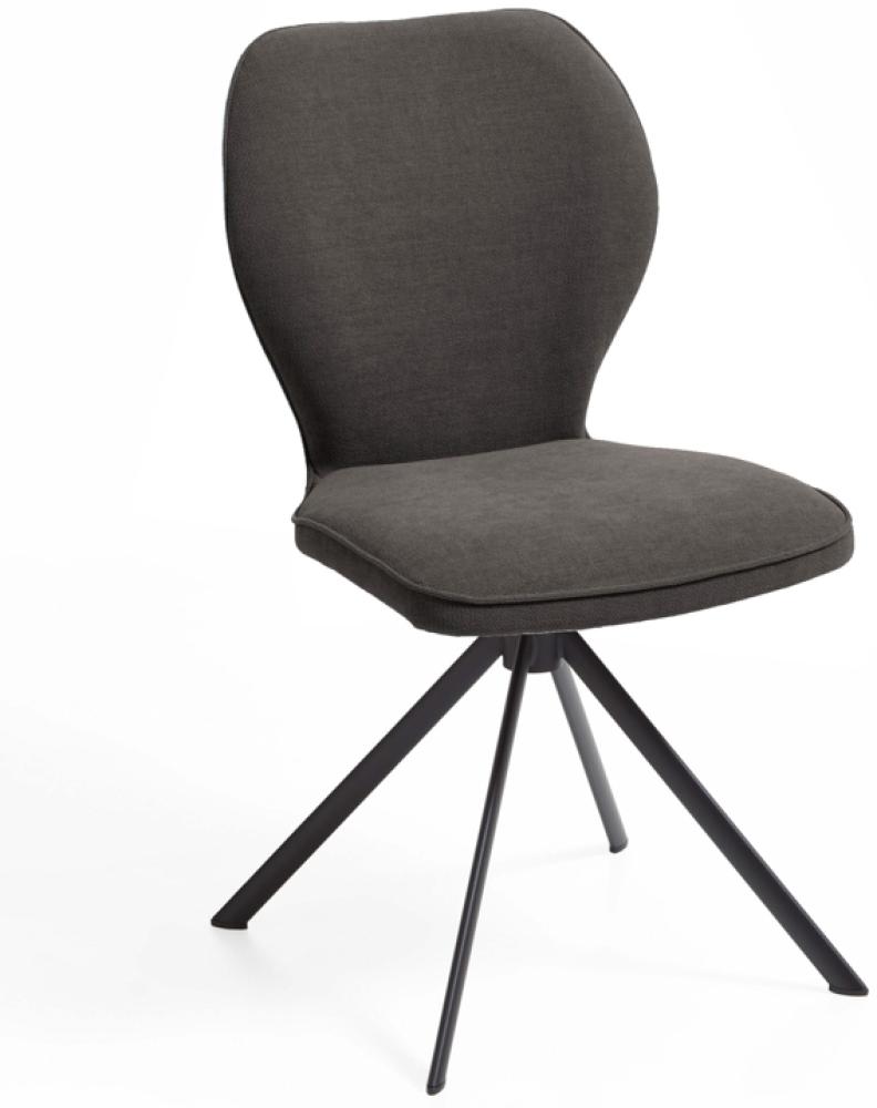 Niehoff Sitzmöbel Colorado Trend-Line Design-Stuhl Eisengestell - Webstoff - 180° drehbar Malea-R schlamm Bild 1