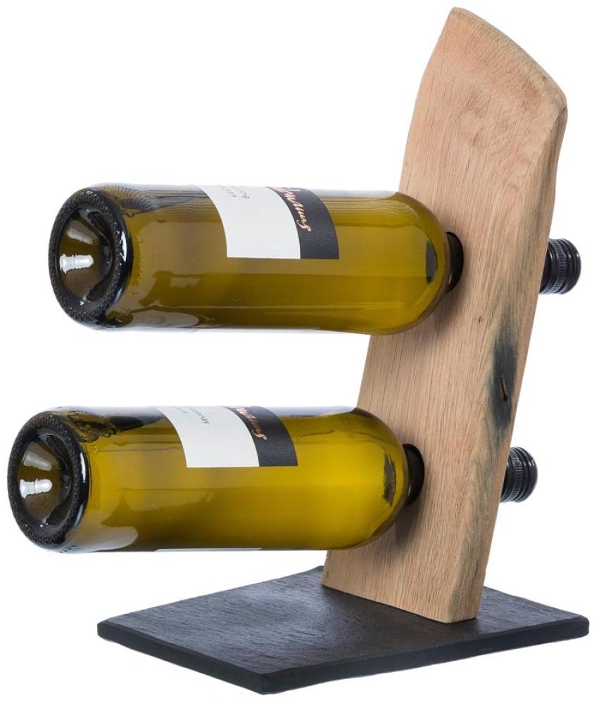 Westmann Holz Weinregal Double Vin 2 Flaschen | Braun | 20x18x30 cm Bild 1