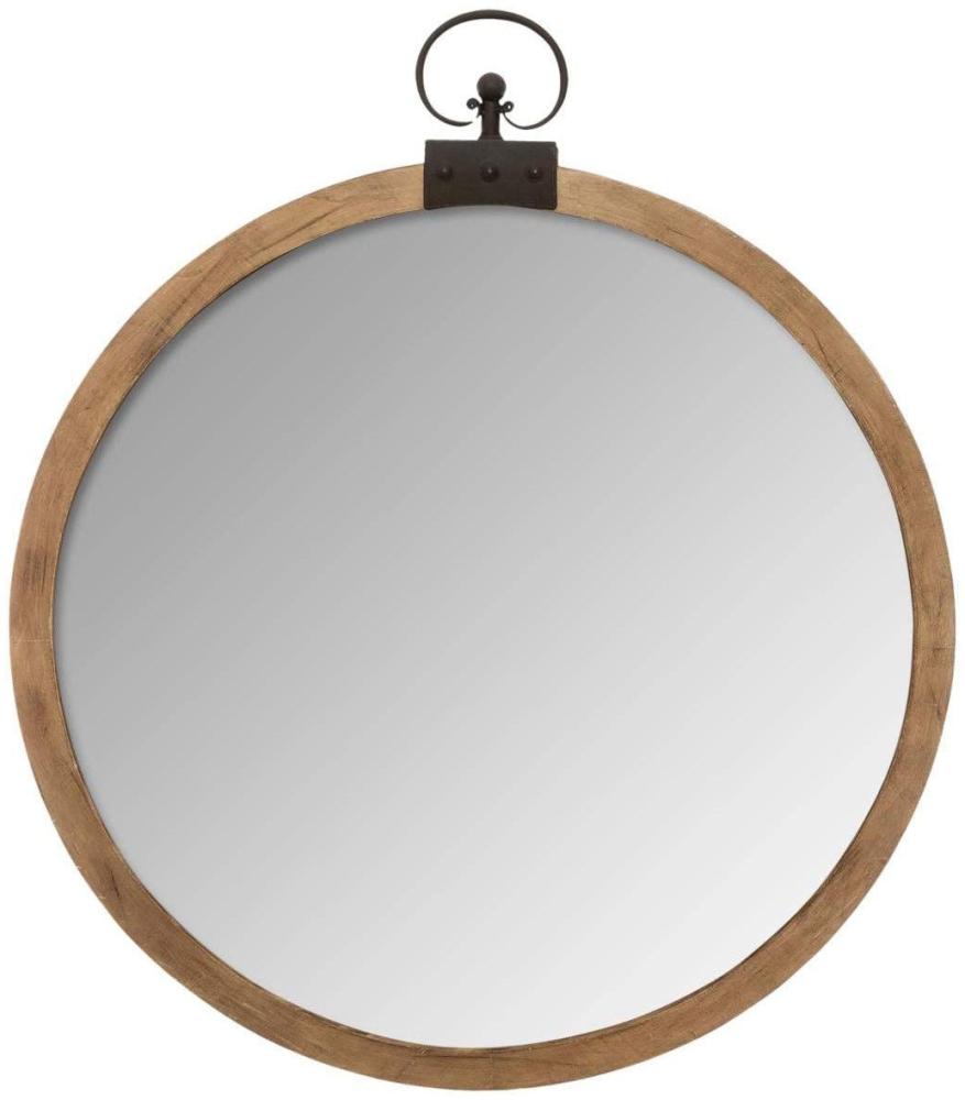 Wandspiegel, rund, Deko, mit Holzrahmen, Durchmesser 74 cm - Atmosphera Bild 1