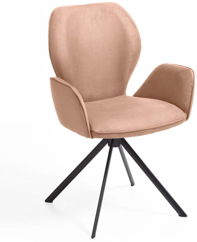 Niehoff Sitzmöbel Colorado Trend-Line Design-Armlehnenstuhl Eisen/Polyester - 180° drehbar Nirvana beige Bild 1