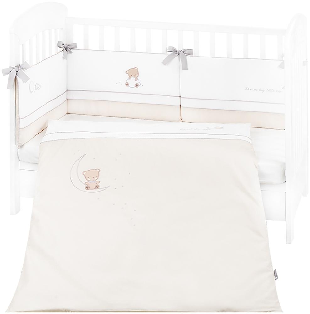 Kikkaboo Babybettwäsche Set Dream Big 3-teilig Decke 135 x 95 für Bett 140 x 70 beige Bild 1